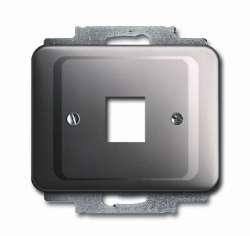 ABB BJE Alpha Nea/Exl Платина Корпус 1-ой ТЛФ и комп розетки прямой (мех 210, 211) арт. 1753-0-3916