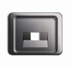 ABB BJE Alpha Nea/Exl Платина Накладка 1-й ТЛФ и комп розетки наклонной (мех 213/16) арт. 1753-0-8410