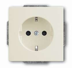 ABB BJE Axcent(solo/future) Chalet-белый Розетка с/з с защитными шторками арт. 2013-0-5370