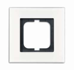 ABB BJE Carat Стекло Белое Рамка 1-я арт. 1754-0-4442
