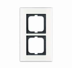 ABB BJE Carat Стекло Белое Рамка 2-я арт. 1754-0-4443