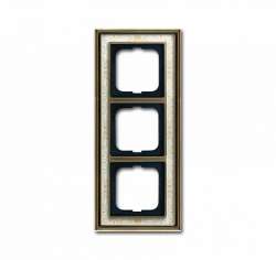 ABB BJE Династия Античная латунь/Белая роспись Рамка 3-ая арт. 1754-0-4592