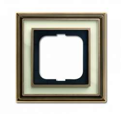 ABB BJE Династия Античная латунь/Белое стекло Рамка 1-ая арт. 1754-0-4580