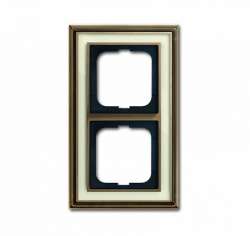 ABB BJE Династия Античная латунь/Белое стекло Рамка 2-ая арт. 1754-0-4581
