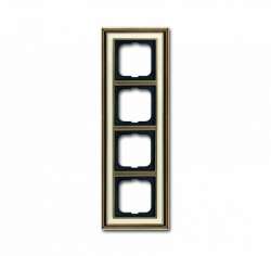 ABB BJE Династия Античная латунь/Белое стекло Рамка 4-ая арт. 1754-0-4583