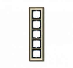 ABB BJE Династия Античная латунь/Белое стекло Рамка 5-ая арт. 1754-0-4584