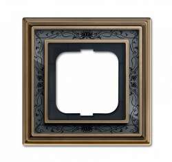 ABB BJE Династия Античная латунь/Черная роспись Рамка 1-ая арт. 1754-0-4595