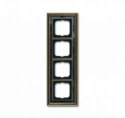 ABB BJE Династия Античная латунь/Черная роспись Рамка 4-ая арт. 1754-0-4598