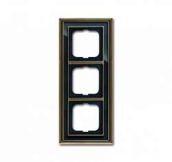 ABB BJE Династия Античная латунь/Черное стекло Рамка 3-ая арт. 1754-0-4587