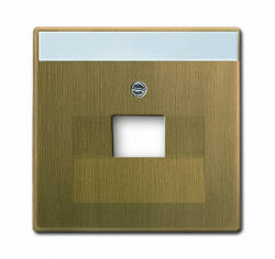 ABB BJE Династия Античная латунь Накладка 1-й комм. розетки 0213, 0216, с полем надписи арт. 1710-0-4082