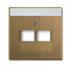 ABB BJE Династия Античная латунь Накладка 2-й комм. розетки 0214, 0215, 0217, 0218, с полем надписи арт. 1710-0-4083