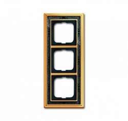 ABB BJE Династия Полированная латунь/Черная роспись Рамка 3-ая арт. 1754-0-4577