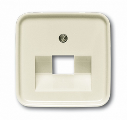 ABB BJE Duro Накладка 1-й ТЛФ и комп розетки наклонной (мех 213/16) арт. 1753-0-8949