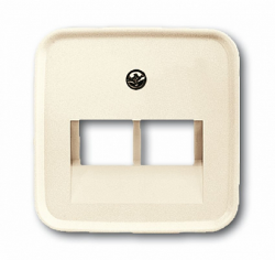 ABB BJE Duro Накладка 2-ой ТЛФ и комп розетки наклонной (мех214/15/17) арт. 1753-0-8956