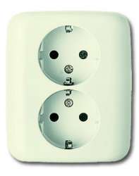 ABB BJE Duro Розетка 2-ая с/з литая арт. 2014-0-1481