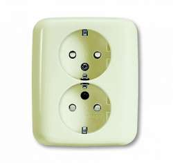 ABB BJE Duro Розетка 2-я с/з литая арт. 2021-0-0335