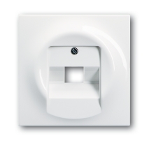 ABB BJE Impuls Бел Накладка 1-й ТЛФ и комп розетки наклонной (мех 213/16) арт. 1753-0-8964