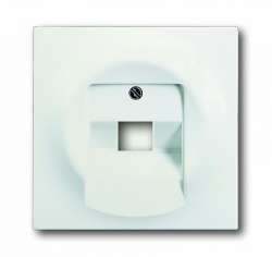 ABB BJE Impuls Белый бархат Накладка 1-й ТЛФ и комп розетки наклонной (мех 213/16) арт. 1753-0-0194