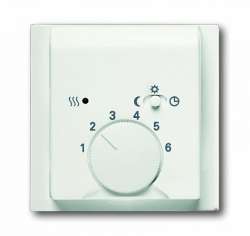 ABB BJE Impuls Белый бархат Накладка регулятора тёплого пола (мех 1095 U, 1096 U) арт. 1710-0-3924