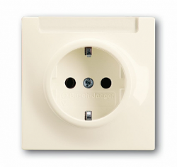 ABB BJE Impuls Беж Розетка с/з с шильдиком арт. 2011-0-3846