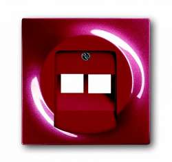 ABB BJE Impuls Бордо Накладка 2-ой ТЛФ и комп розетки наклонной (мех214/15/17) арт. 1753-0-0129
