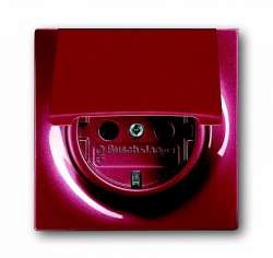 ABB BJE Impuls Бордо Розетка с/з с крышкой арт. 2018-0-1491