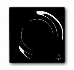 ABB BJE Impuls Чёрный Бриллиант Клавиша 1-ая с подсветкой и симв звонок арт. 1753-0-9707