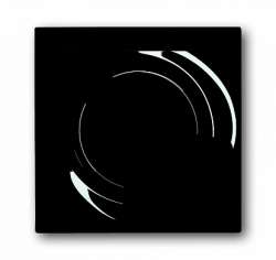 ABB BJE Impuls Чёрный Бриллиант Клавиша 1-ая с шильдиком арт. 1753-0-9780