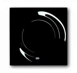 ABB BJE Impuls Чёрный Бриллиант Клавиша 1-я с боковой линзой, для контрольных переключателей арт. 1753-0-9582