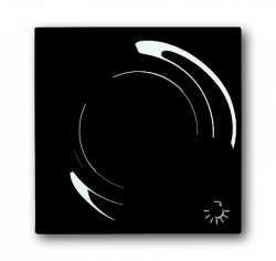 ABB BJE Impuls Чёрный Бриллиант Клавиша 1-я с подсветкой и симв свет арт. 1753-0-9665