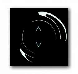 ABB BJE Impuls Чёрный Бриллиант Накладка выключателя Буш-Жалюзиконтроль (мех 6411, 6402) арт. 6430-0-0227