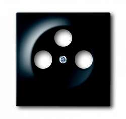 ABB BJE Impuls Черный бархат Накладка TV розетки (TV+FM+SAT) арт. 1753-0-0139