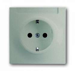 ABB BJE Impuls Шампань Розетка с/з с шильдиком арт. 2011-0-2787