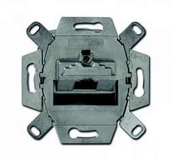 ABB BJE Мех Компьютерная/телефон.розетка 1-пост.UAE, 8 полюсов, RJ45, кат.6е, 500 МГц арт. 0230-0-0410