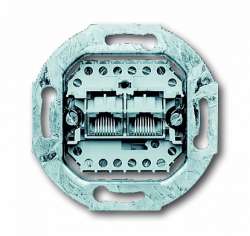 ABB BJE Мех Розетка ТЛФ 2-ая (8-пол) наклонная арт. 0230-0-0243