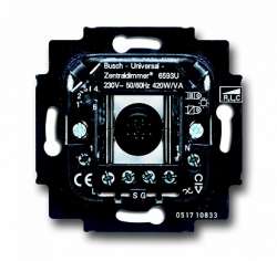 ABB BJE Мех Светорегулятор клавишный нажимной универсальный 420W/VA (л/н+эл тр-р или л/н+обм тр-р) арт. 6590-0-0171