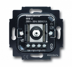 ABB BJE Мех Светорегулятор поворотный для л/н, галоген ламп с электрон транс 550W арт. 6519-0-0011