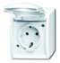 ABB BJE Ocean Альп. Бел. Розетка SCHUKO 16А 250В IP44 для открытого монтажа арт. 2083-0-0846