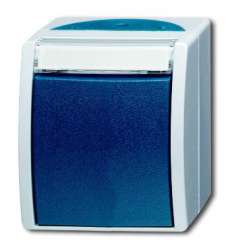 ABB BJE Ocean Переключатель 1-клавишный накладной IP44 арт. 1085-0-1637