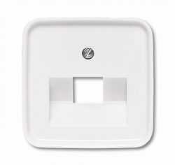 ABB BJE Reflex Накладка 1-й ТЛФ и комп розетки наклонной (мех 213/16) арт. 1753-0-8394