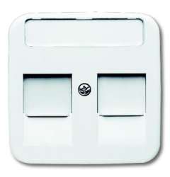 ABB BJE Reflex Накладка 2-ой ТЛФ/комп розетки для суппортов 1810-1816 арт. 1753-0-9989