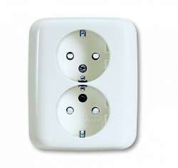 ABB BJE Reflex Розетка 2-я с/з литая арт. 2021-0-0343