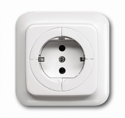 ABB BJE Reflex Розетка с/з в сборе с рамкой (только 1-ая установка) арт. 2011-0-3629