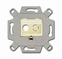 ABB BJE Слоновая кость Адаптор/суппорт для RCA-разъёмов (колокольчик/тюльпан) арт. 0230-0-0444