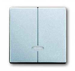 ABB BJE Solo/Future Алюминий Накладка двухканального нажимного светорегулятора арт. 6599-0-2914