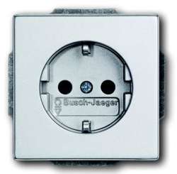 ABB BJE Solo/Future Алюминий Розетка с/з арт. 2011-0-6213