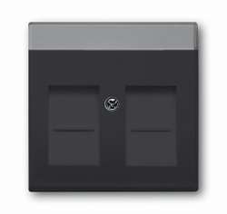 ABB BJE Solo/Future Антрацит Накладка для коммуникационных розеток 1810, 1812,1814,1816,1818 арт. 1710-0-3627