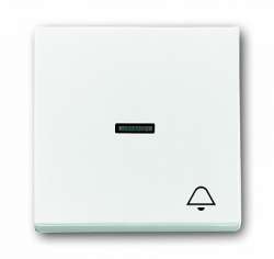 ABB BJE Solo/Future Бел Клавиша 1-я с прозрачной линзой и симв звонок арт. 1751-0-2754