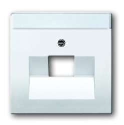 ABB BJE Solo/Future Бел Накладка 1-й ТЛФ и комп розетки наклонной (мех 213/16) арт. 1710-0-1550