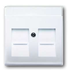 ABB BJE Solo/Future Бел Накладка 2-ой ТЛФ/комп розетки для суппортов 1810-1816 арт. 1710-0-3990